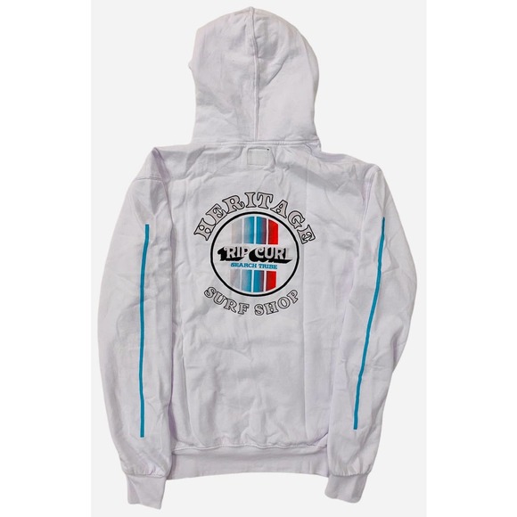 Rip Curl Men's X Heritage Surf Shop Revival Hoodie Sweatshirt - White